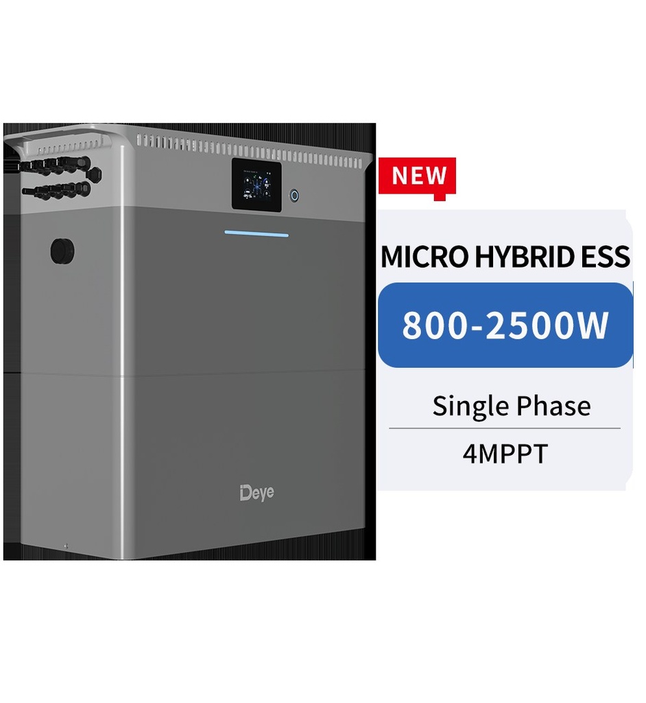 [SUN-BK250-2.56KWH-EU-AM4-18L] DEYE-EU Micro Hybrid ESS 2.56kWh 2500W 18L